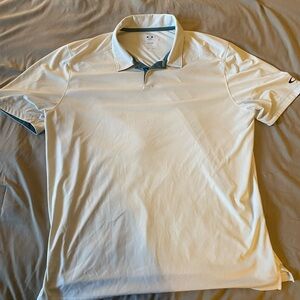 Mens Oakley XXL polo cream and green